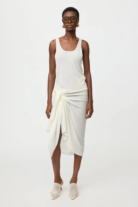 Soft Goat - Featherlight singlet - Kashmirtröja dam - XS - Feather White