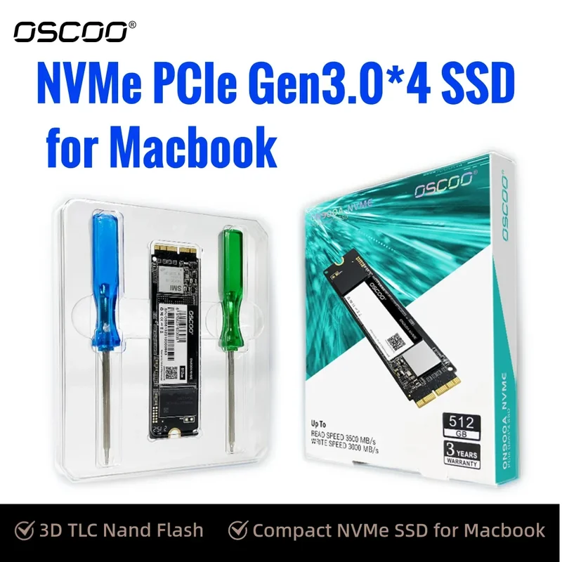 AliExpress - OSCOO ON900A 512GB 1TB M2 PCIe NVME SSD pour 2013 2015 Macbook Pro Retina A1502 A1398 Macbook Air A1465 1466 SSD iMac A1419 SSD
