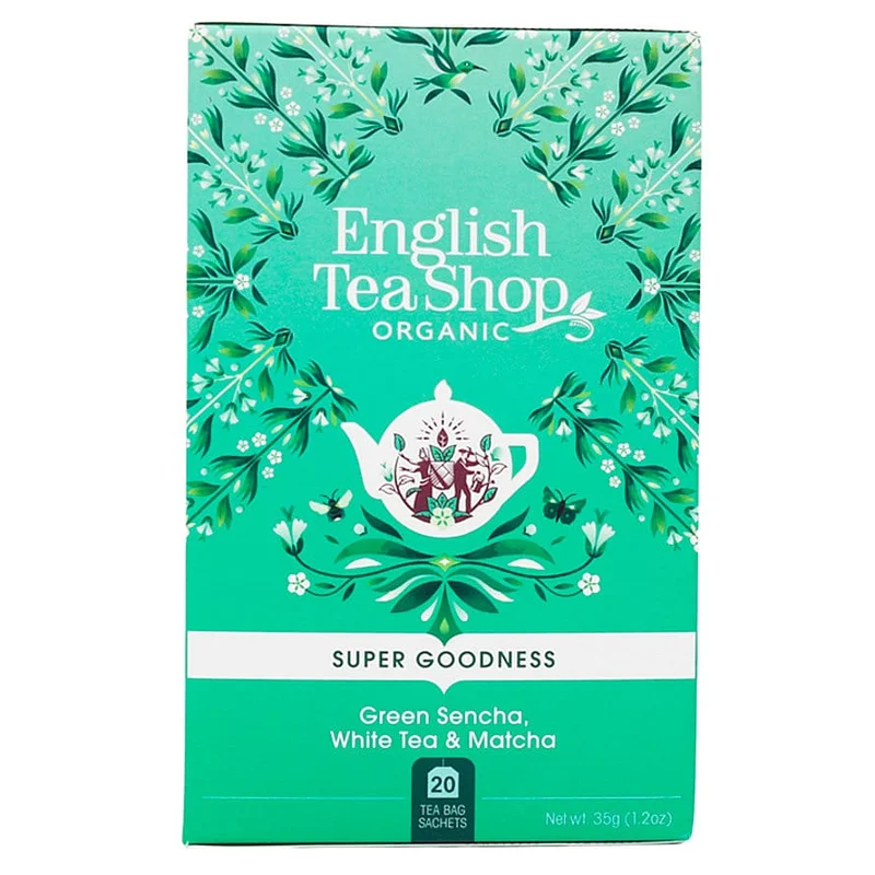 English Tea Shop Green Sencha White Tea Ø 20 breve, Helse & Madvarer, Te, Grøn Te