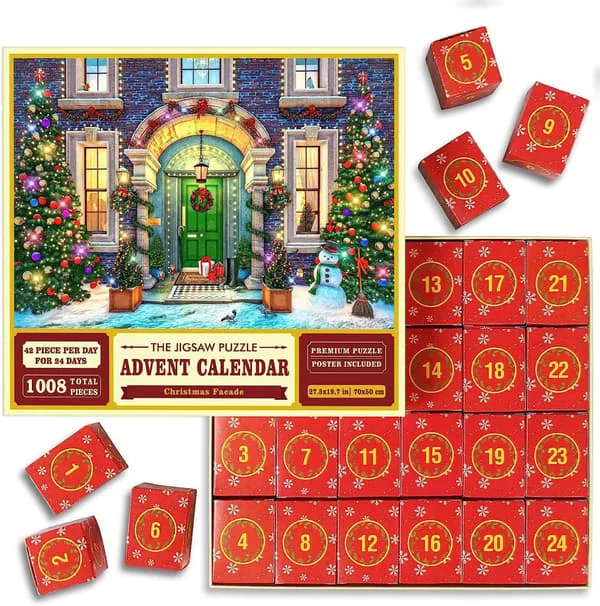 (SC)Mub- Jul, Blind, Skuffe, Nedtælling, Kalender, Puslespil, Jul, Advent, Kalender, Gave, Julegaver