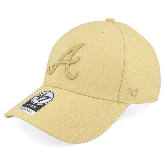 47 Brand - MLB Beige adjustable Caps - Atlanta Braves Mvp Light Gold Adjustable @ Hatstore