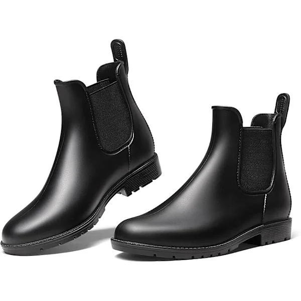 Wellington Støvler Kvinder og Mænd Ankel Dame Støvler Korte Chelsea Boots Vandtætte Regnstøvler - Størrelse 39
