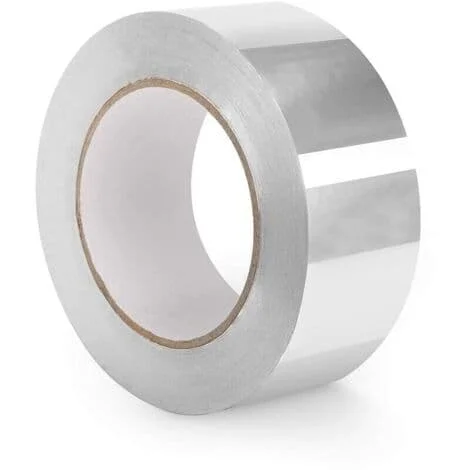 Aluminiumsfolietape - Professionel varmeisoleringstape - 5 cm x 50 m - Højtemperaturklæbende aluminiumstape til reparation - Til forsegling