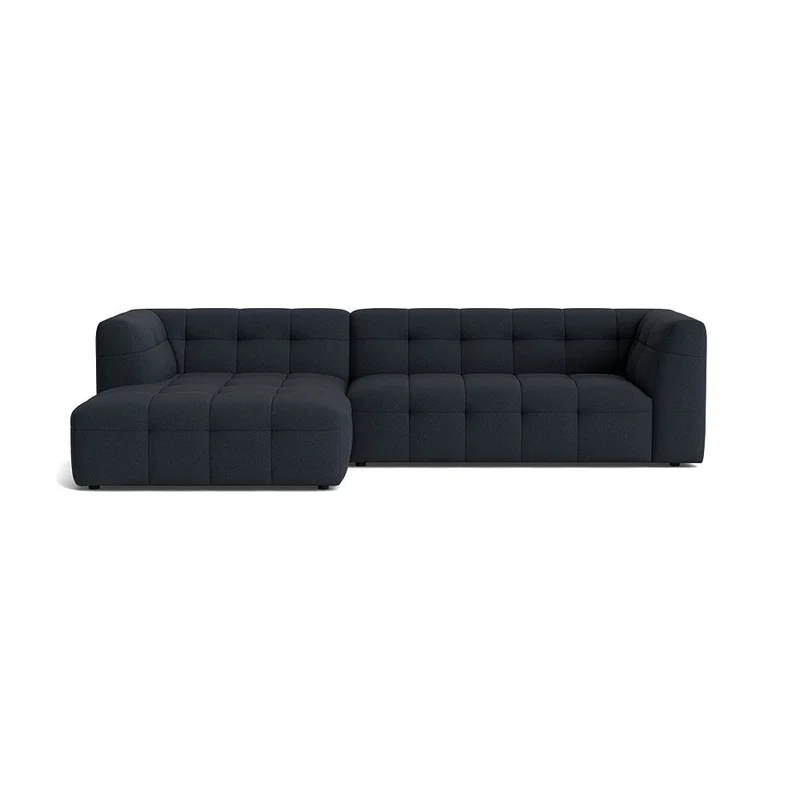 Palermo Chaiselong Sofa, Venstrevendt - Loop Mørkeblå - 300x180x73cm - Slidstærk flyder sofa med Puente stof og høj komfort til hyggeaftener
