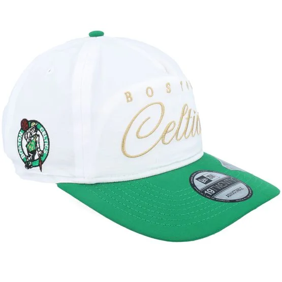 New Era - NBA Black Czapka Z Daszkiem - Boston Celtics NBA Draft 19TWENTY Golfer White/Green A-frame @ Hatstore