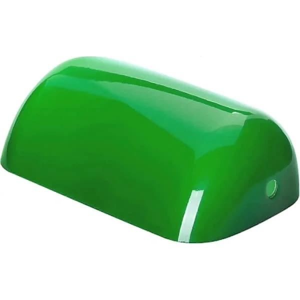 Replacement Glass Banker's Lamp (6 x 22.5 x 13.5 cm deep) Replacement Glass Shade Replacement Banker's Lamp Shade Glossy Green Lights