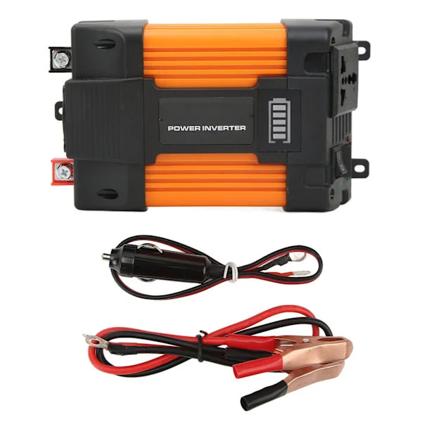 300W Modified Sine Wave Inverter for Vehicles, Solar Inverter with LED Battery Display, Dual USB Ports DC 12V to AC 110V