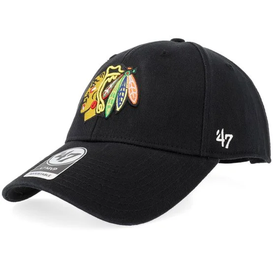 47 Brand - NHL Svart adjustable Caps - Chicago Blackhawks Legend Mvp Black Adjustable @ Hatstore