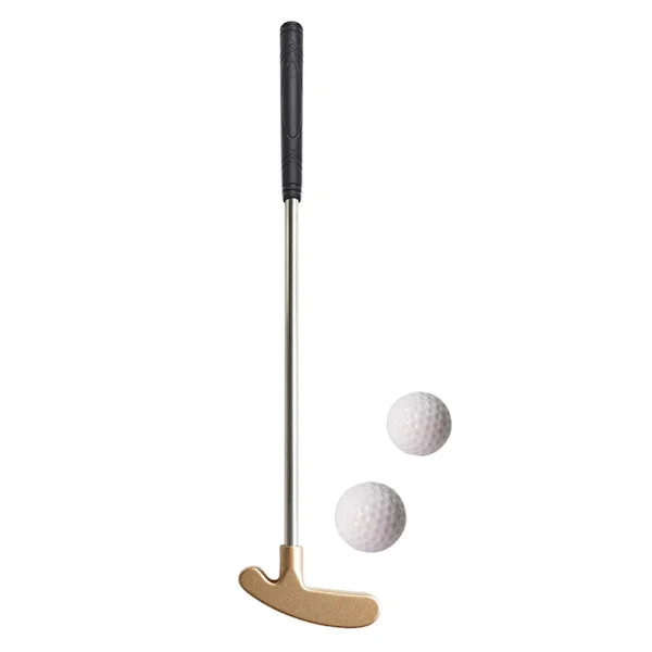 1 sarja minigolf-putteri maila 2 golfpallolla Tpr-kahva oikea- ja vasenkätiset ruostumaton teräs golfmaila lapsille aikuisille pöytäpeli golfputteri 