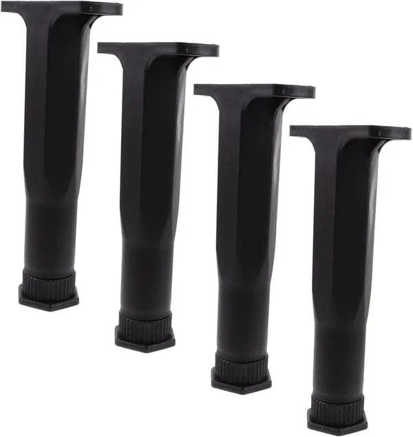 Sæt med 4 justerbare støtteben i plast til sengerammer, sofaer, møbler og borde (130 mm-220 mm)