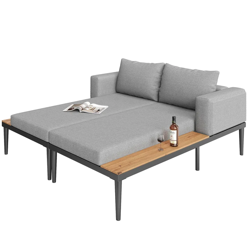 AliExpress - Gartenlounge Set(7-tlg)Gartenmöbel-Set, Garten-Essgruppe für 6 Personen mit 6 Sessel und 1 Tisch- Beige