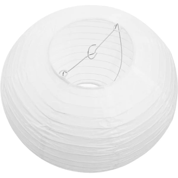 Papperslampskärm rund papperslykta tillverkad av rispapper handgjord stämningsfull lampskärm för taklampor i hemmet 30 x 30 x 19 cm