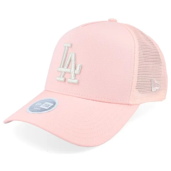 New Era - MLB Rosa trucker Caps - Los Angeles Dodgers Womens Metallic Pink Trucker @ Hatstore