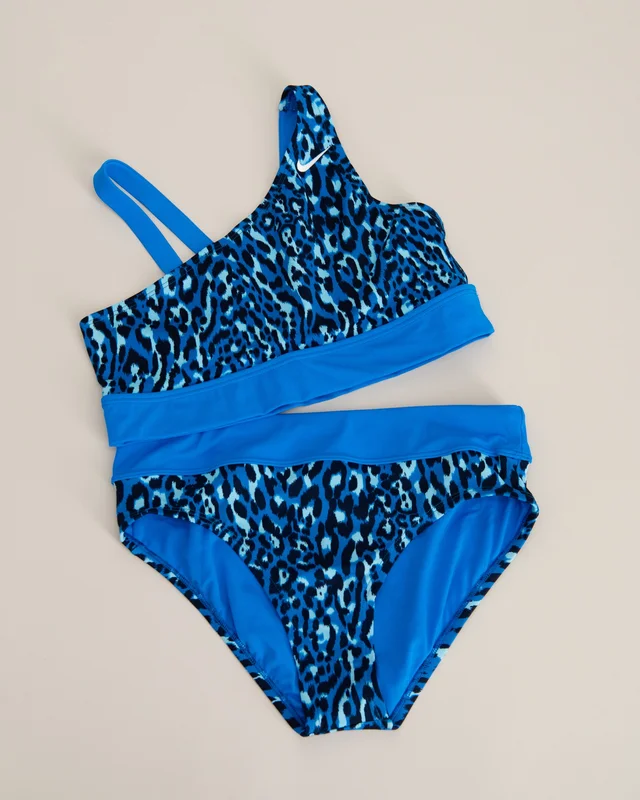 Nike NIKE WILD Asymmetrical Top & Bikini Set Bleu Maillots de bain et peignoirs Fille - Kids Brand Store