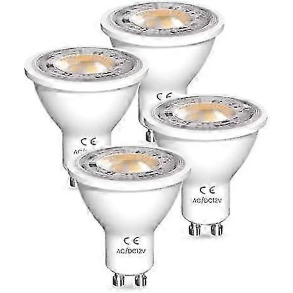 7W GU10 LED Pærer Varm Hvid, AC/DC 12V GU10 LED Spotpære 650lm 50W 70W MR16 GU10 Halogenpærer Ækvivalent 3000K Varm Hvid