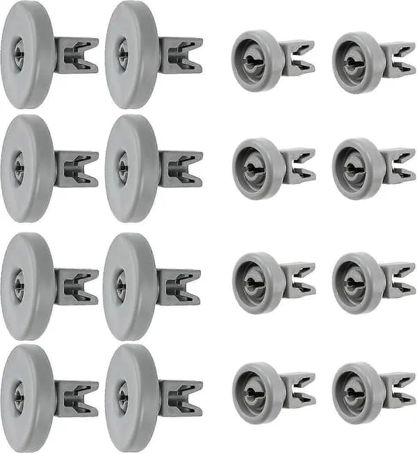 Spares2go Korgställ Hjul För Ikea Dw60 Rdw60 Diskmaskin (8 Övre Hjul + 8 Nedre Hjul) Överraskningspresent