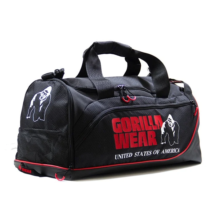 Sport bags Gorilla Wear Jerome Gym Bag Sort/Rød - Bodyman.dk