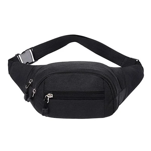 Mave- og bumbags til kvinder og mænd, stor kapacitet, bumbag med 4 lommer - vandtæt løbebælte