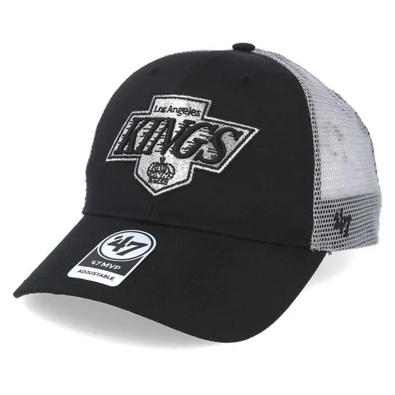 47 Brand - NHL Zwart trucker Cap - Los Angeles Kings Vintage Branson Black Trucker @ Hatstore