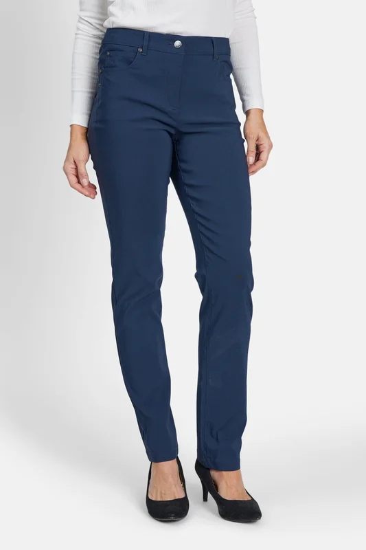 Brandtex - Madelaine Bukser - Navy - Straight Fit