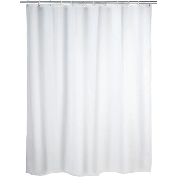Duschdraperi 180x180 cm, Vit Duschdraperi, Tvättad Textil