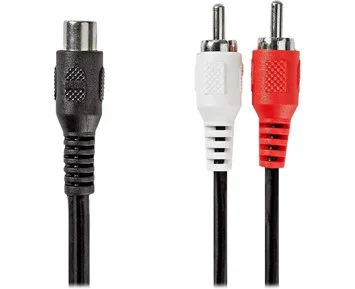 Nedis-2x RCA Hane - RCA Hona - 0,2m-Subwooferadapter med 2 x RCA-hann til RCA-hunn-Audio Accessories And Cables-Adaptere