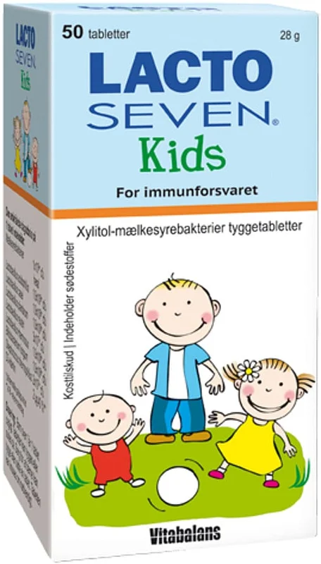Vitabalans Oy Lacto Seven Kids 50 tabl., Børn & Forældre, Barnets Sundhed, Mælkesyrebakterier Til Børn