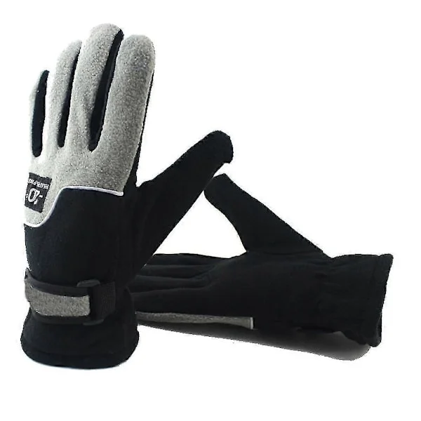 Outdoor Climbing Gloves Men And Women Winter Cycling Line Fleece Warm Ski Students Gray