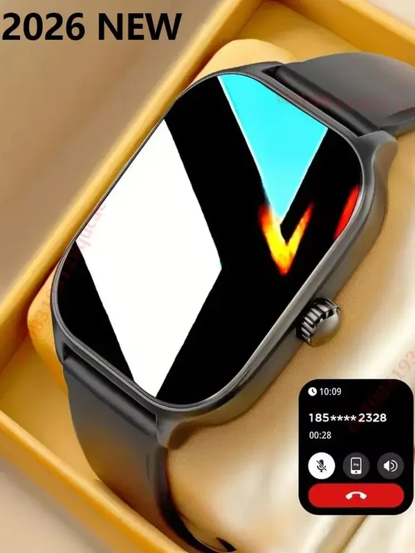 AliExpress - 2026 Smartwatch Android iOS Telefon 2,01 Zoll Farbdisplay Bluetooth Anrufannahme Fitness-Uhr Tracker Smartwatch für Damen und Herren Neu