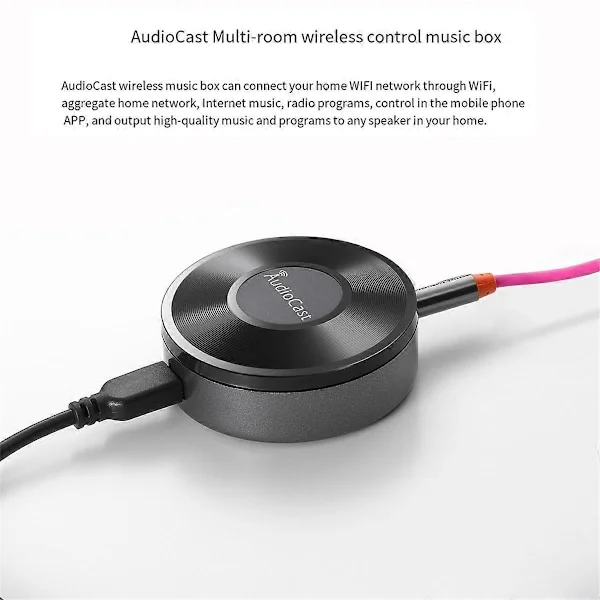 Trådlös WiFi Musik Audio Streamer Mottagare Audiocast Ieast Play M5 DLNA för Airplay Audio Adapter Multi Room Streams