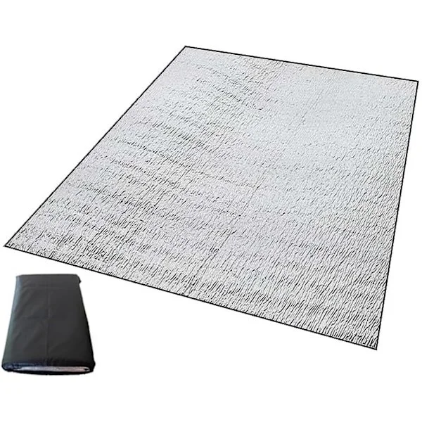 Aluminium Camping Mat, Foam Sleeping Mat Compatible with Camping, Aluminum Foil Insulation Mat, Reflective Mat, Tent Mat, Ground Mat
