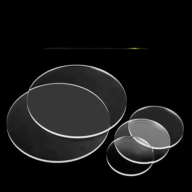 AliExpress - Hohe Transparente Acryl Disc Plexiglas Platte Runde Blätter Klare Platte Für DIY Kuchen Topper Backen Dekor Foto Rahmen