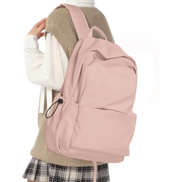 14 Inch Laptop Backpack Teenage Girls Lightweight Backpack Waterproof School Bag College Boys Men Work Backpack Pink