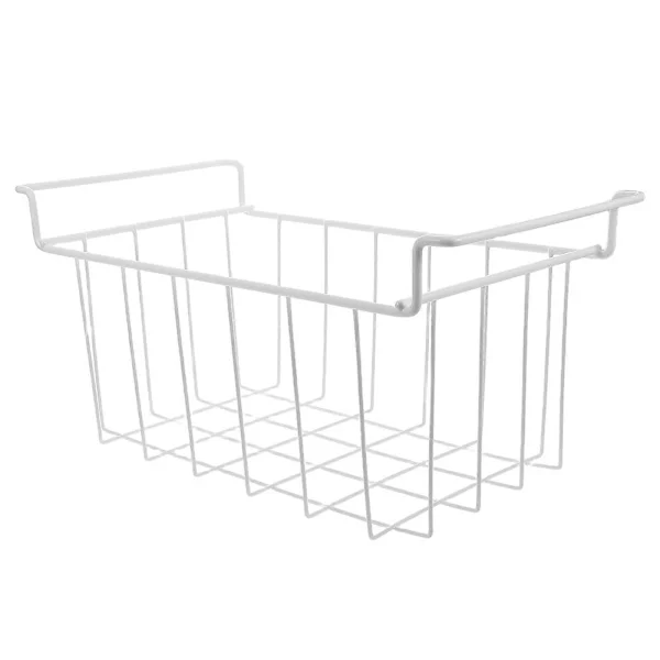 Fryseboks Kurv Stabelbar Metall Fryseboks Oppbevaringskurv Åpen Topp Design Kompatibel med Kjøkkenoppbevaring 42.00X18.00X20.00CM 1 Pakke