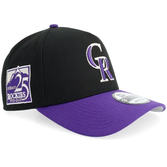 New Era Unisex MLB Cap Colorado Rockies 9FORTY 25 Anniversary Schwarz/Lila One Size Baumwolle Adjustable Hatstore
