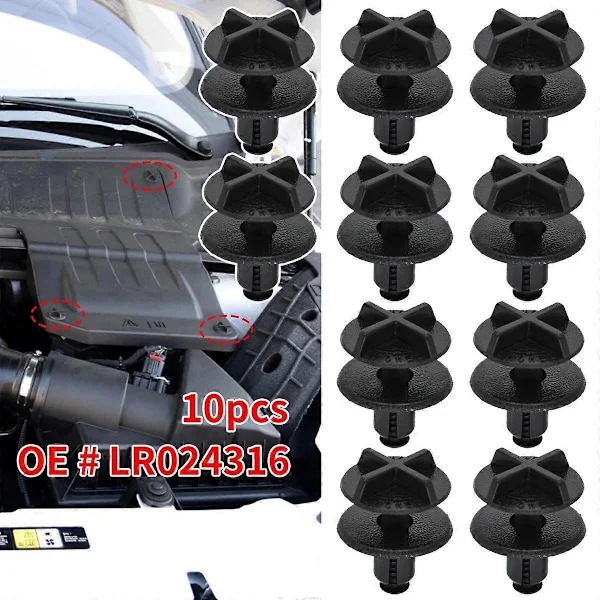 10x Nylon Akun Kannen Suojuksen Kiinnike Land Rover Range Rover Discovery Sport Evoque Push Rivet OE# LR024316 FN9U0908