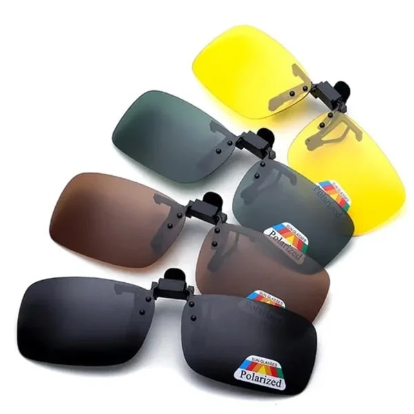 Clip-on sunglasses with flip-up function - UV400 protection - (2 pairs)