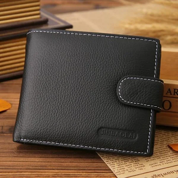Wallet for Men Fashion Zipper Leather Wallet - 1 Pcs
