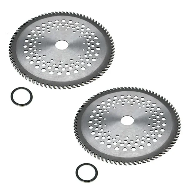 2-pack 8" 80T karbidblad för Stihl Husqvarna Echo Jonsered Shindaiwa Kawasaki Homelite Ryobi Dolmar Makita röjsåg