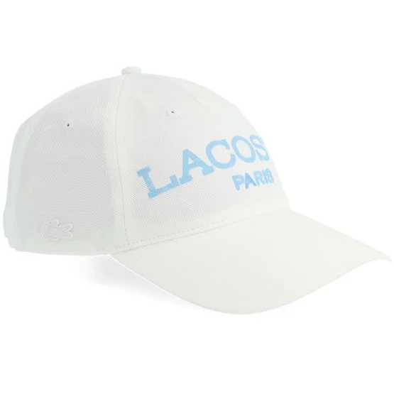 Lacoste - White Lippis - Cap Unisex Woven White Dad Cap @ Hatstore
