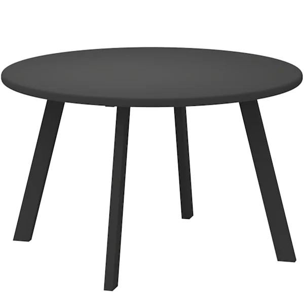 Sidobord, balkongbord av metall, runt soffbord, väderbeständigt, trädgårdsbord, lätt att rengöra, soffbord, utebord för balkong, trädgård, terrass, ve