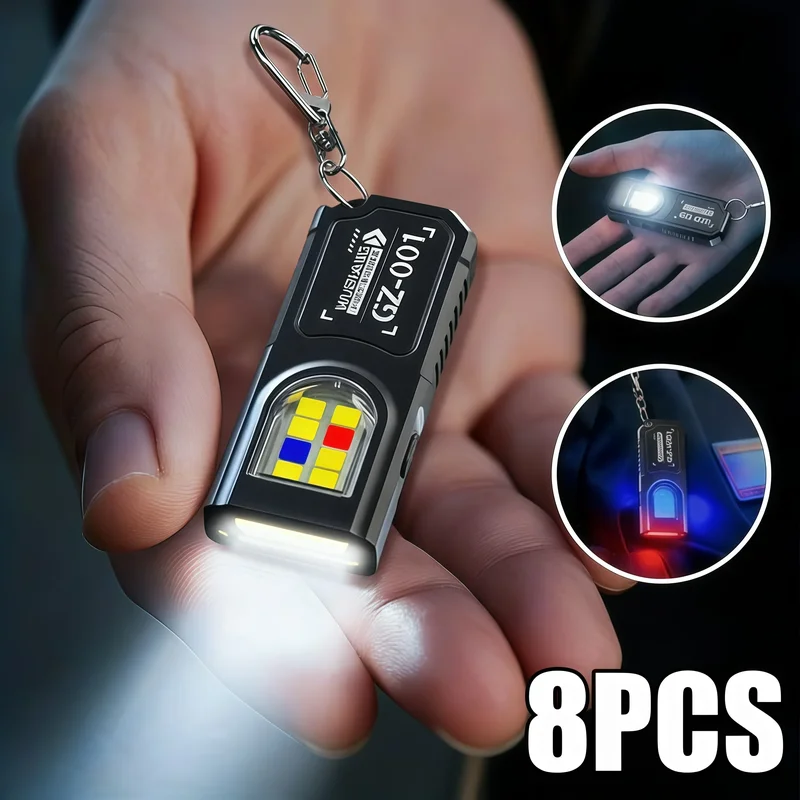AliExpress - Mini lampe torche LED COB puissante, rechargeable par USB C, lampe de travail suspendue, étanche, porte-clés, lampe de poche pour le 
