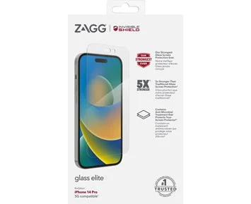 ZAGG Glass Elite Screen for iPhone 14 Pro - Tåligt skärmskydd i härdat glas till iPhone 14 Pro