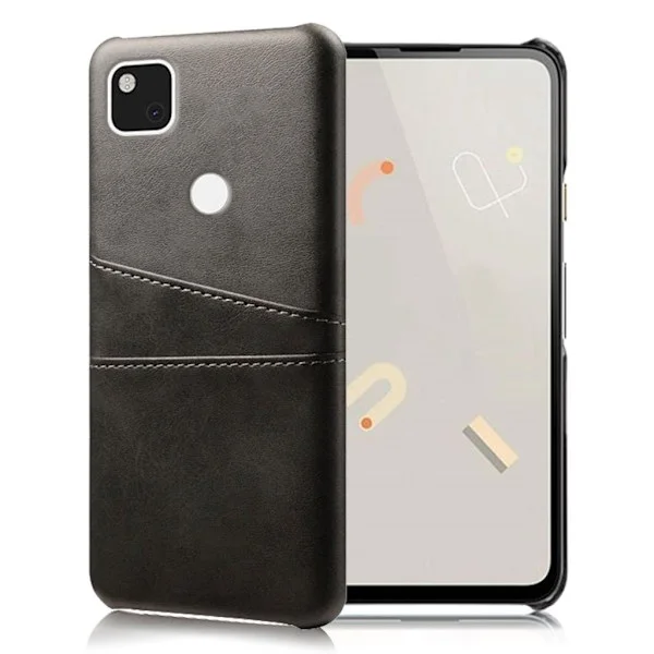 Google Pixel 4a skal med korthållare - Svart