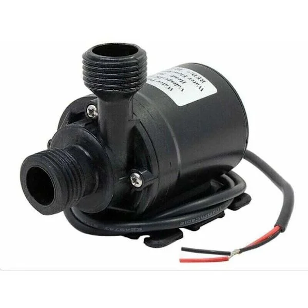 12V DC Cirkulationspump 800L/H 5M Vattencirkulationssystem Amfibisk Pump Solcell Låg Ljudnivå 4-punkts Borstlös DC Boosterpump Cirkulationspump 77
