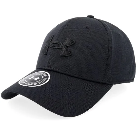 Under Armour - Zwart flexfit Cap - Blitzing Black Stretch Fit @ Hatstore