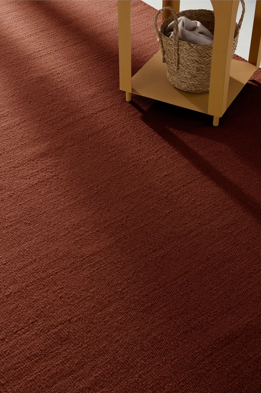 Jotex - Ullteppe Polyester/Bomull/Bomull/Viskose/Polyester/Ull/Viskose/Ull Vinrød ROW - Kjøp Ulltepper hos Jotex