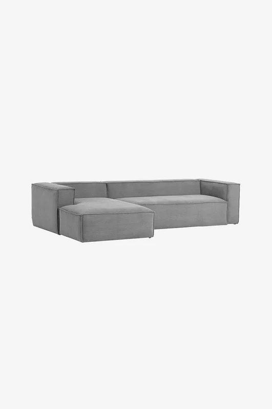 Kave Home - BLOK sofa - divan venstre - Grå - 4-seters-sofaer - Fra Homeroom