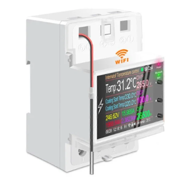 At4ptw Wifi Tuya Din-skena Digital Termostat Inkubator Temperaturregulator Med Timerbrytare Ac2