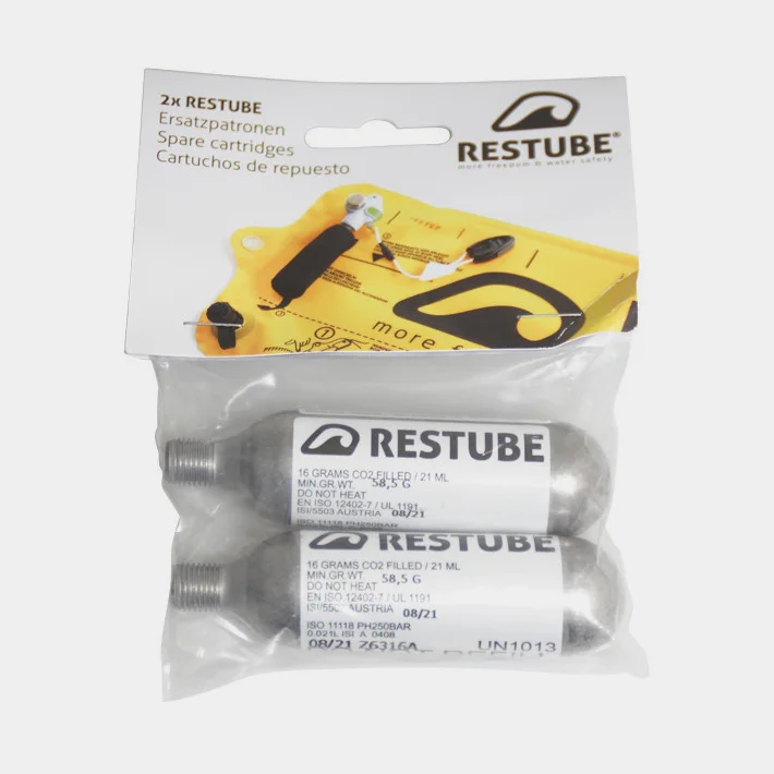 Oplaadkit voor opblaasbare reddingsvest Restube, voor Restube PFD 75N + CO2-patronen 2 x 16 gram